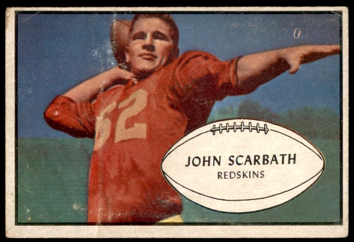1953 Bowman Football John Scarbath #50 PSA 7
