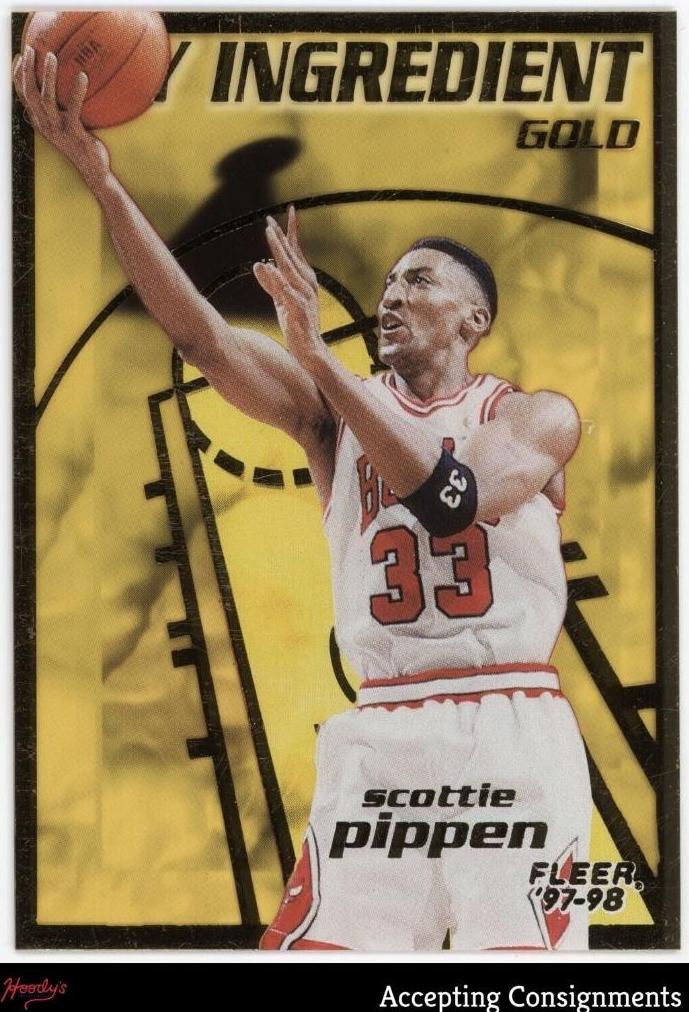1997 Fleer Basketball Gold Scottie Pippen #10 PSA 9