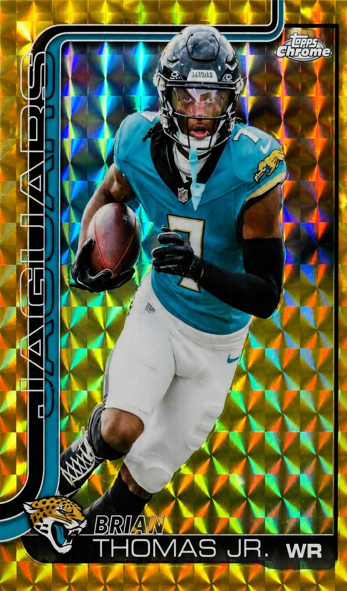 2025 Topps Chrome Football Gold Geometric Refractor Brian Thomas Jr. #135