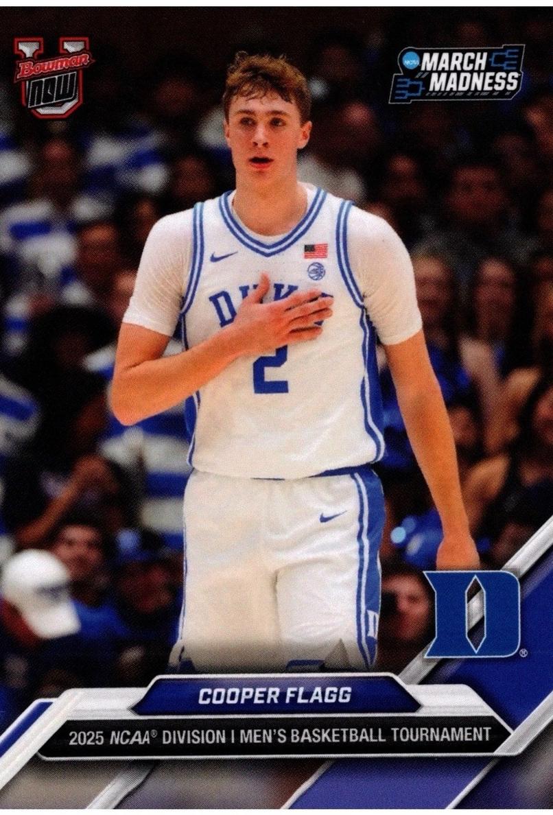 2025 Bowman U Now NCAA March Madness On-Demand Basketball Cooper Flagg #2 PSA 10