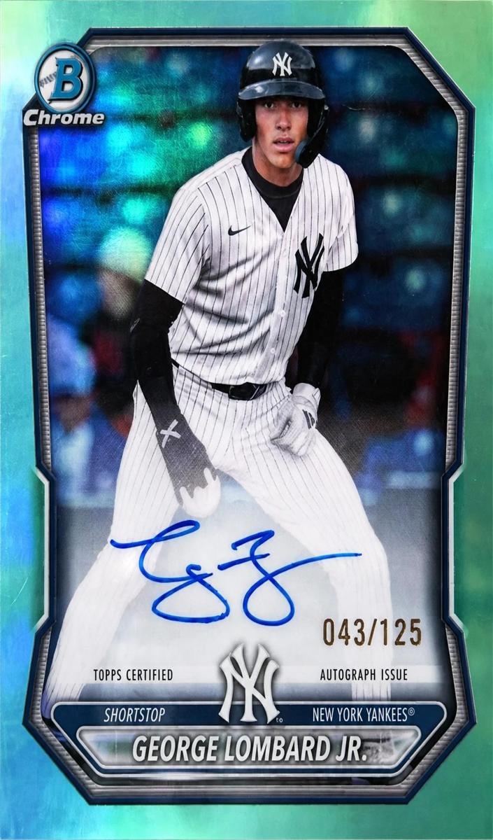 2026 Bowman Baseball Aqua Refractor George Lombard Jr. #CPA-GL