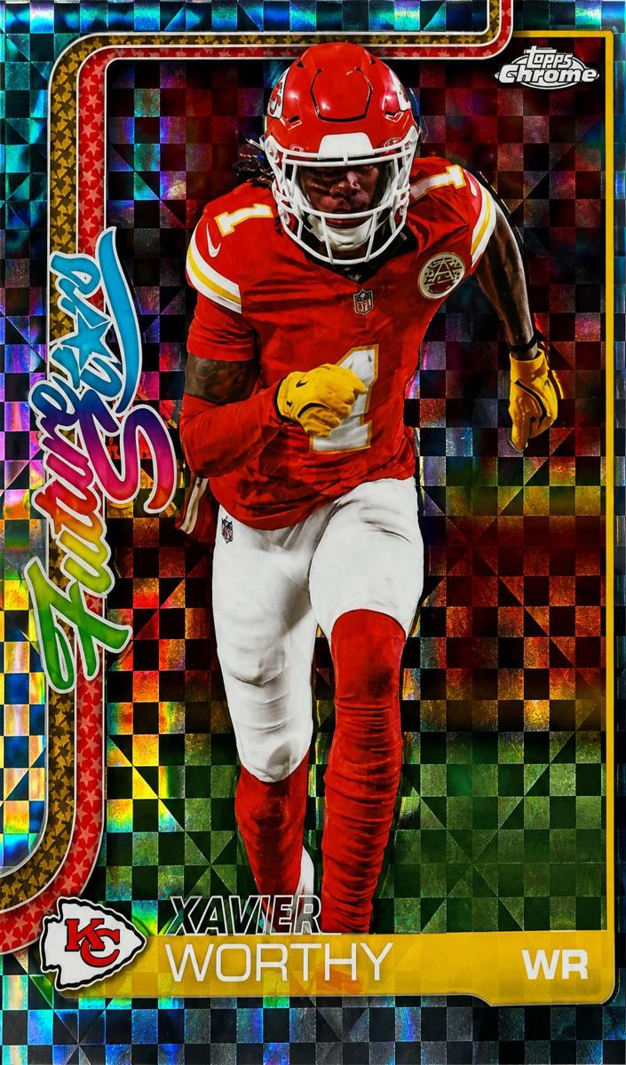 2025 Topps Chrome Football X-Fractor Xavier Worthy #FS-5