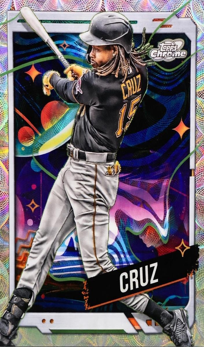 2024 Topps Cosmic Chrome Baseball Nucleus Refractor Oneil Cruz #136 PSA 8