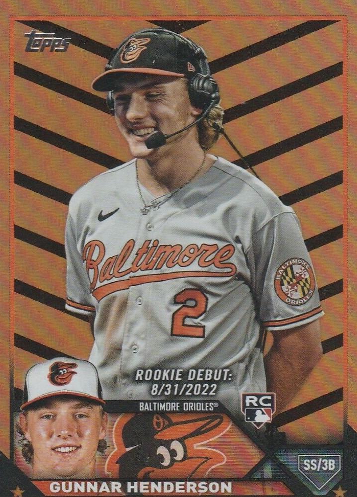 2023 Topps Update Baseball Orange Black Foil Gunnar Henderson #US18