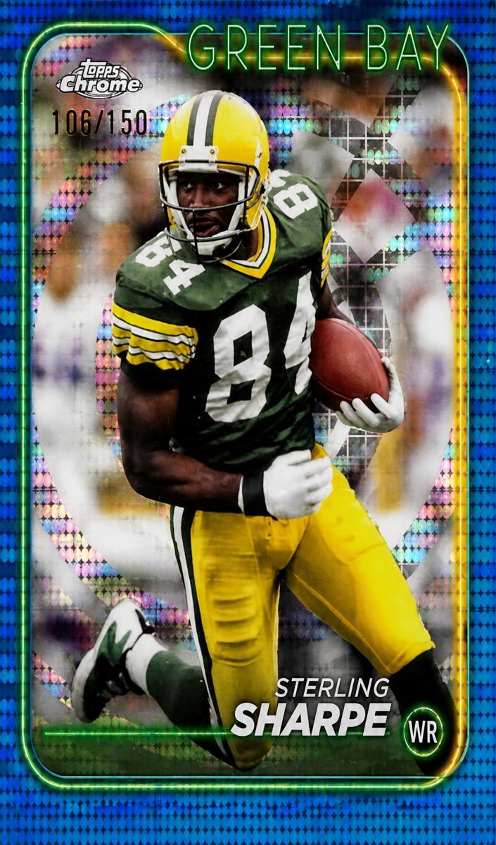 2024 Topps Chrome Football Blue Sonar Refractor Sterling Sharpe #73