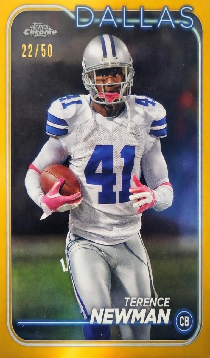 2024 Topps Chrome Football Gold Refractor Terence Newman #53