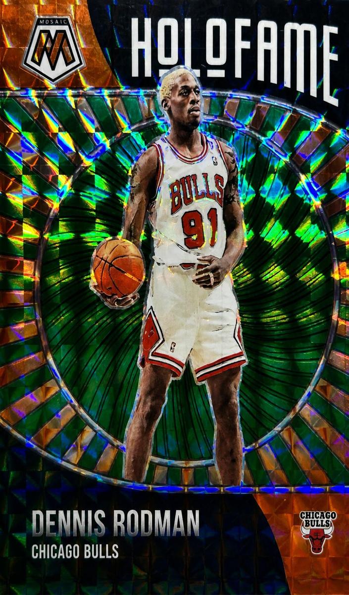 2020 Panini Mosaic Basketball Green Mosaic Dennis Rodman #8