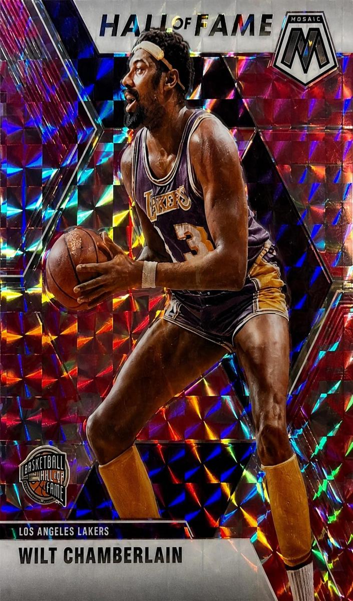 2019 Panini Mosaic Basketball Pink Camo Wilt Chamberlain #285 PSA 9