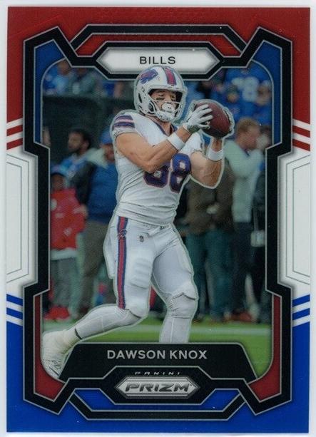 2023 Panini Prizm Football Red White Blue Dawson Knox #28