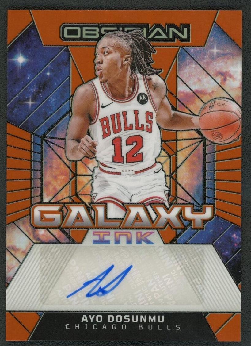 2023 Panini Obsidian Basketball Electric Etch Orange Flood Ayo Dosunmu #GI-AYO