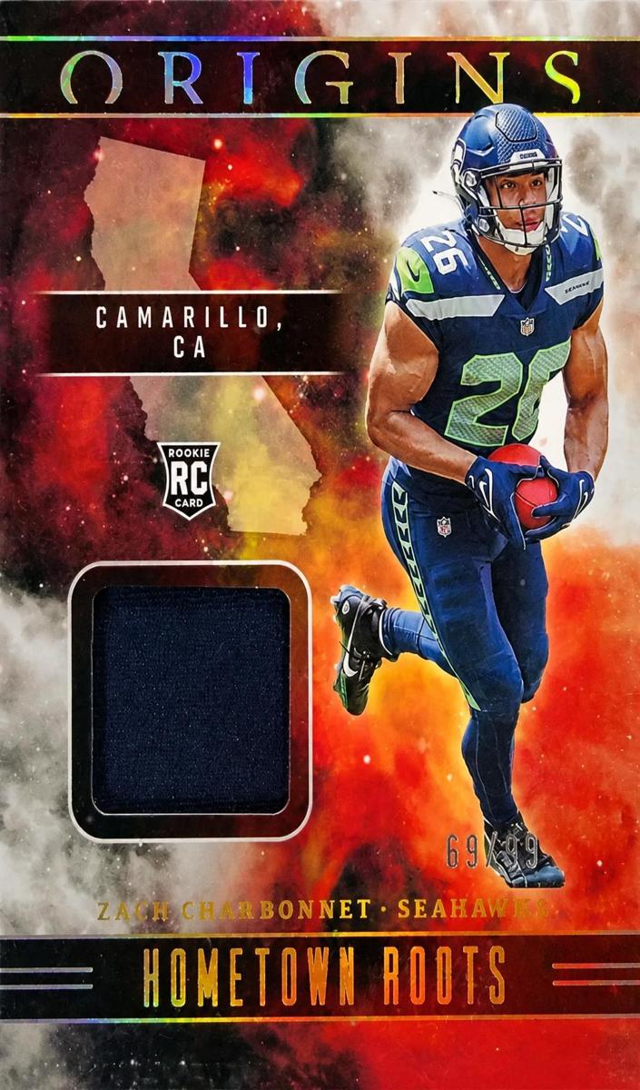2023 Panini Origins Football Zach Charbonnet #HR-ZC CGC 9