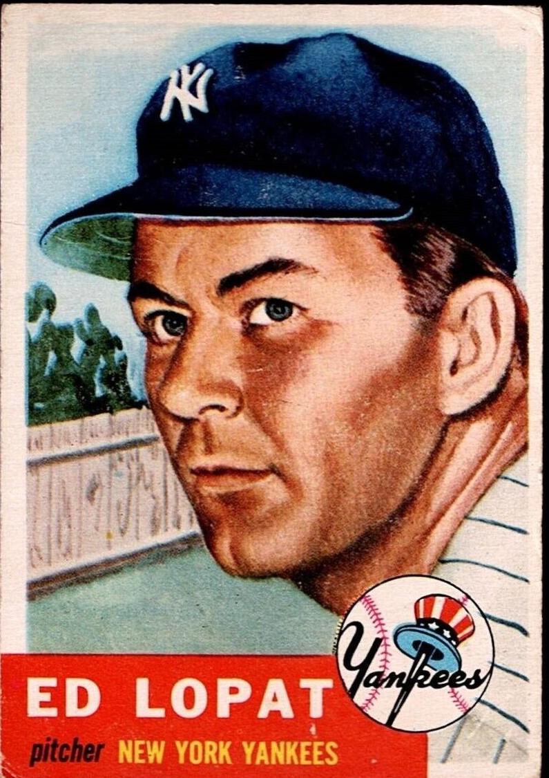 1953 Topps Baseball Ed Lopat #87