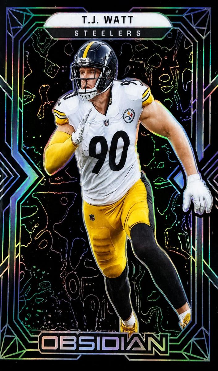 2022 Panini Obsidian Football T.J. Watt #95