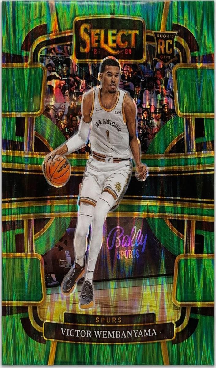 2023 Panini Select Basketball Green Shock Victor Wembanyama #87 PSA 8