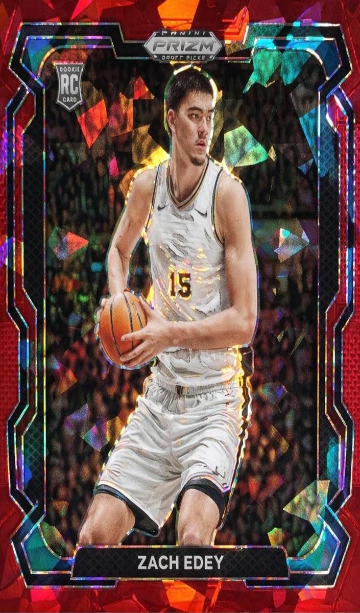 2024 Panini Prizm Draft Picks Basketball Red Ice Zach Edey #1