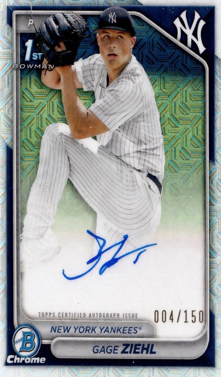 2024 Bowman Draft Chrome Baseball HTA Choice Refractor Gage Ziehl #CPA-GZ