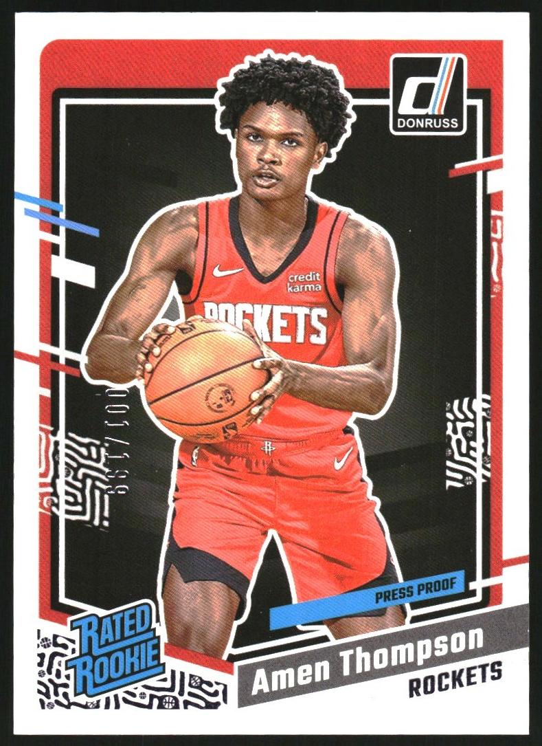 2023 Panini Donruss Basketball Press Proof Purple Amen Thompson #206