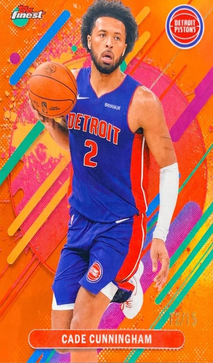 2025 Topps Finest Basketball Orange Refractor Cade Cunningham #237