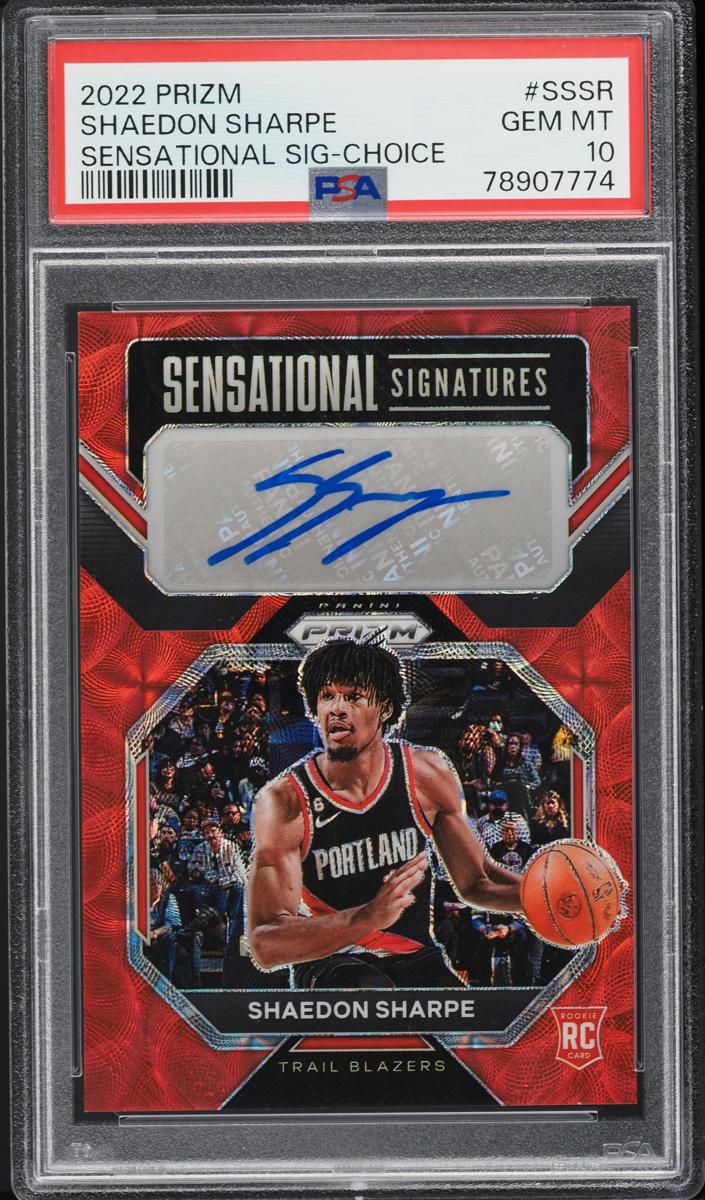 2022 Panini Prizm Basketball Choice Shaedon Sharpe #SS-SR PSA 10