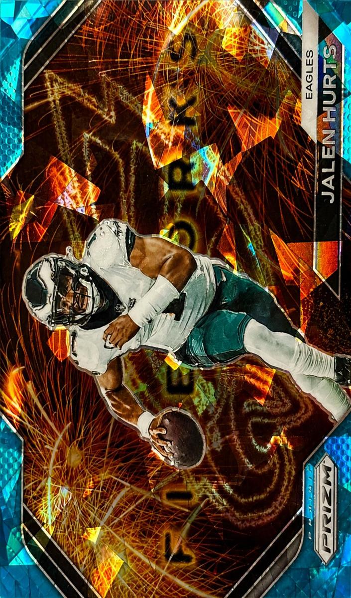 2023 Panini Prizm Football Blue Ice Jalen Hurts #F-1 PSA 9