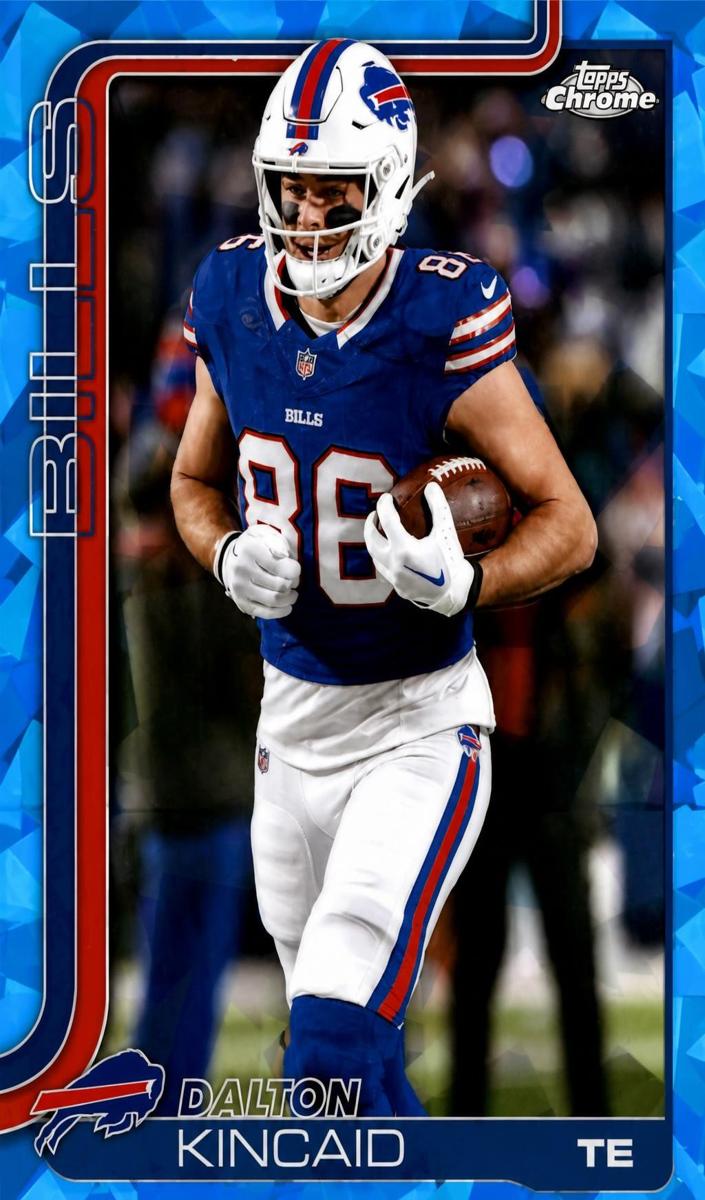 2025 Topps Chrome Sapphire Football Dalton Kincaid #37