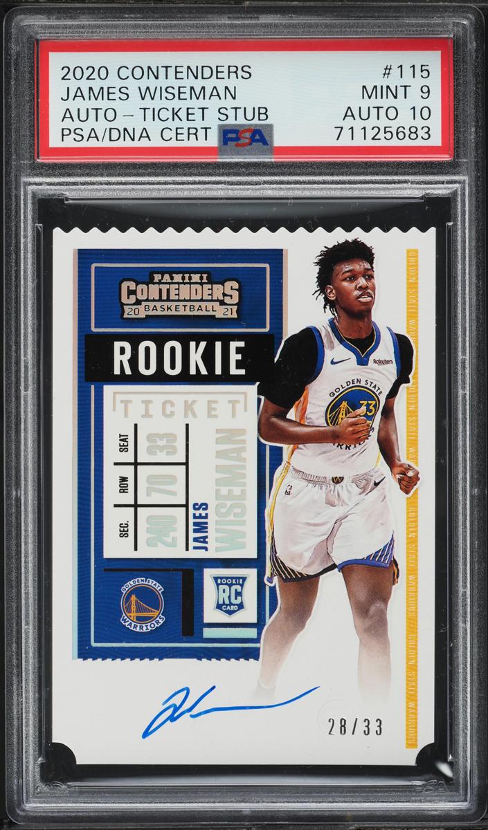 2020 Panini Contenders Basketball James Wiseman #115 PSA 8