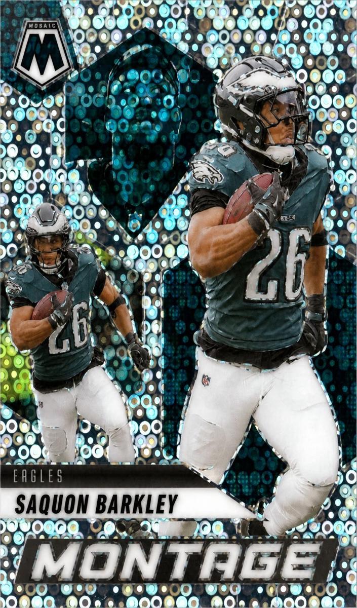 2025 Panini Mosaic Football No Huddle Silver Saquon Barkley #12