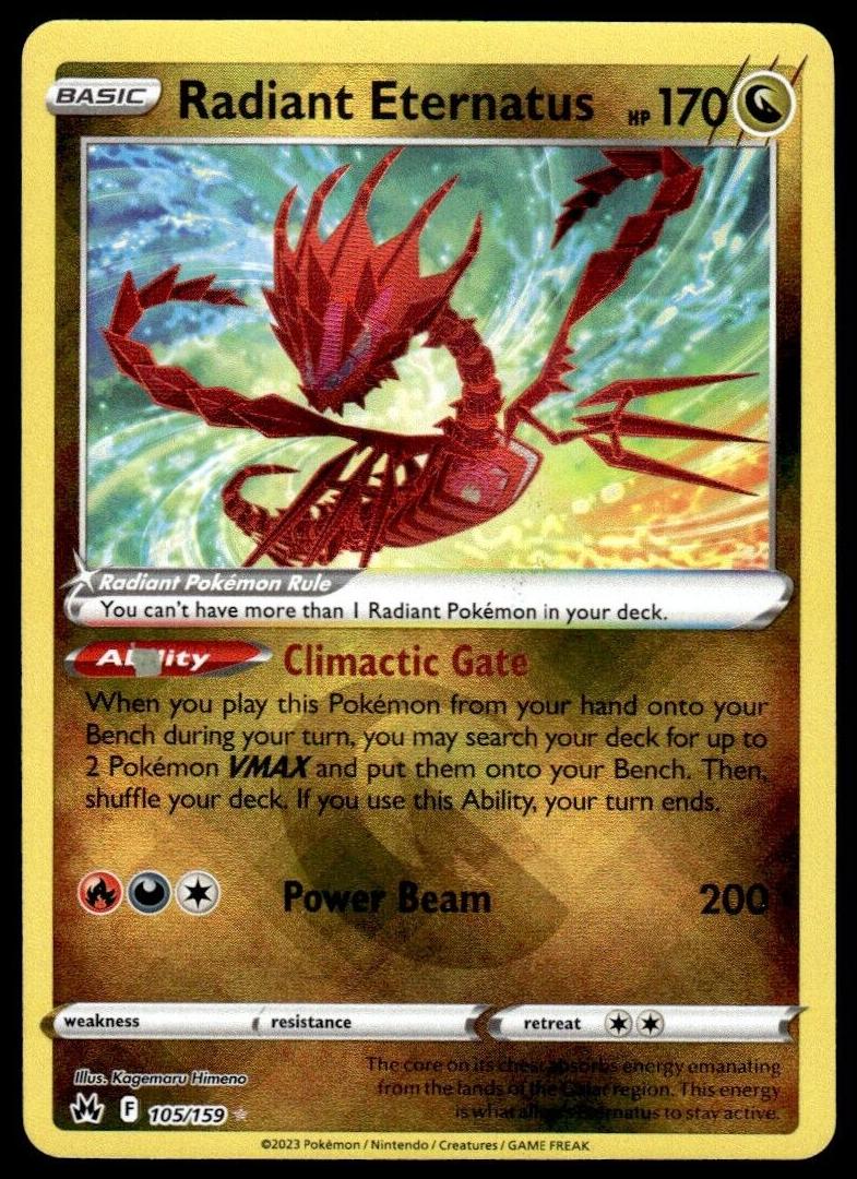 2023 Pokemon Crown Zenith Radiant Eternatus #105