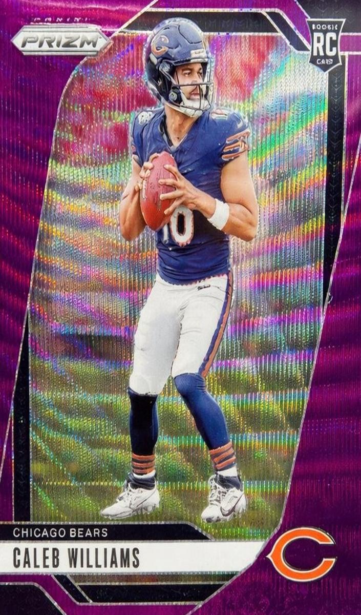 2024 Panini Prizm Football Purple Wave Caleb Williams #301 PSA 9