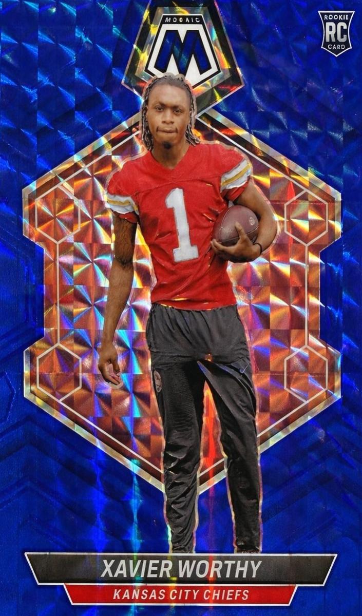 2024 Panini Mosaic Football Blue Xavier Worthy #328