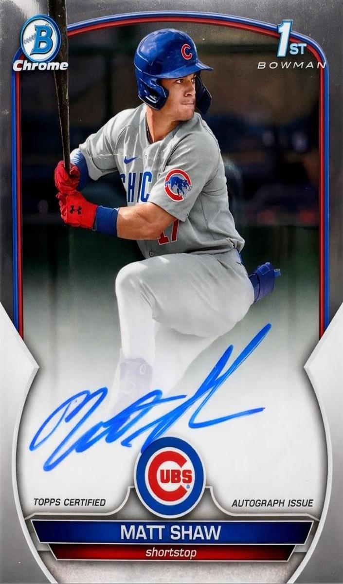 2023 Bowman Draft Chrome Baseball Matt Shaw #CDA-MS