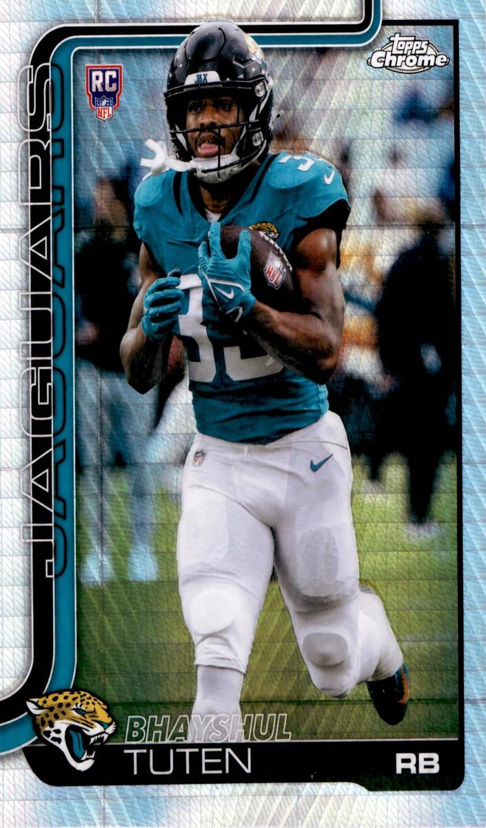 2025 Topps Chrome Football Prism Refractor Bhayshul Tuten #389