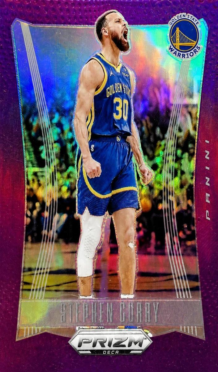 2023 Panini Prizm Deca Basketball Purple Stephen Curry #144 PSA 10
