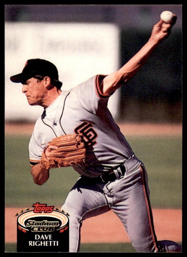 1992 Topps Stadium Club Baseball Dave Righetti #107