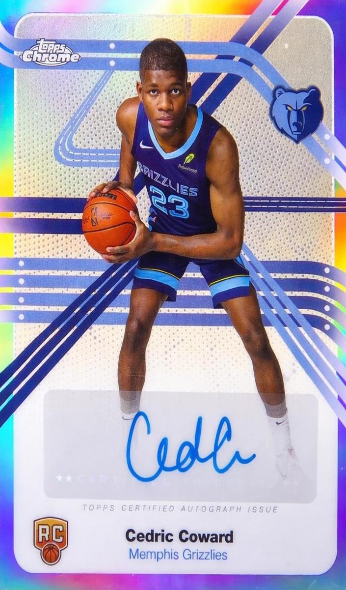 2025 Topps Chrome Basketball Refractor Cedric Coward #NS-CC PSA 9
