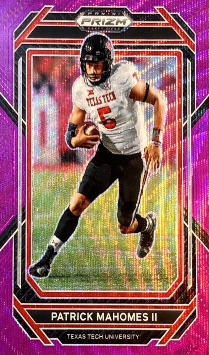 2023 Panini Prizm Draft Picks Football Purple Wave Patrick Mahomes II #81