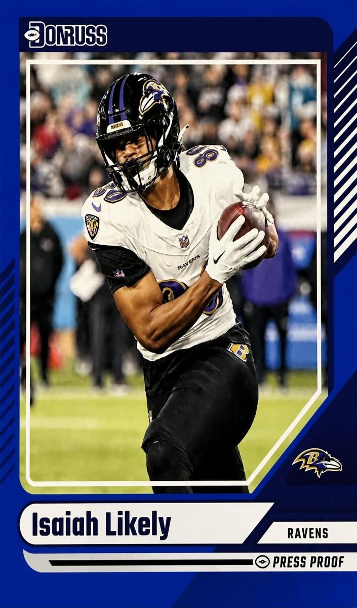 2024 Panini Donruss Football Press Proof Blue Isaiah Likely #270