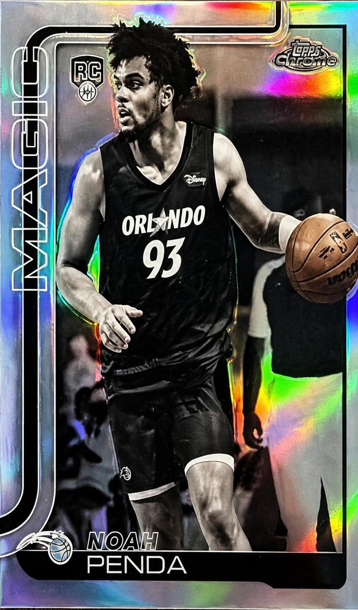 2025 Topps Chrome Basketball Negative Refractor Noah Penda #282