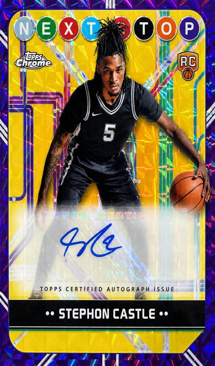 2024 Topps Chrome Basketball Purple Geometric Refractor Stephon Castle #NSS-SC PSA 9