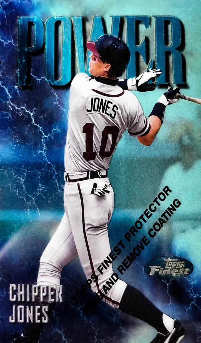 1997 Topps Finest Baseball Chipper Jones #108 PSA 9