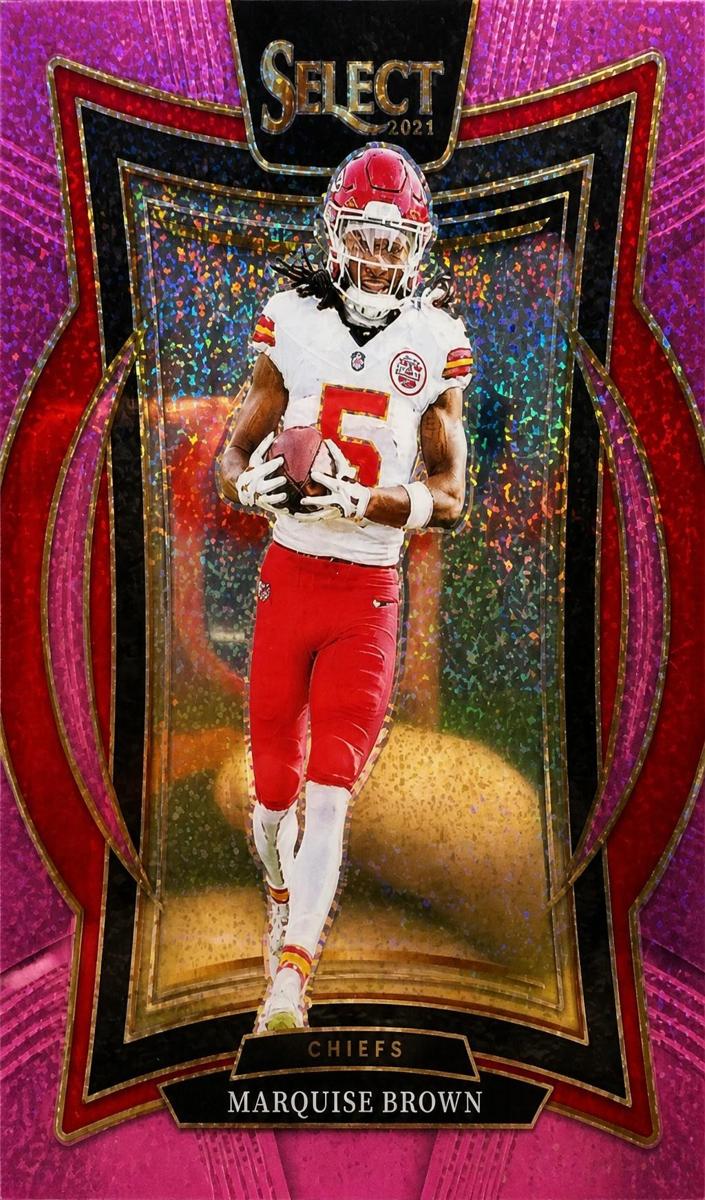 2024 Panini Select Football Pink Glitter Marquise Brown #81