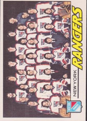 1977 O-Pee-Chee Hockey New York Rangers #82 PSA 8