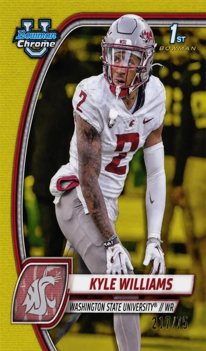 2024 Bowman Chrome University Football Yellow Refractor Kyle Williams #118