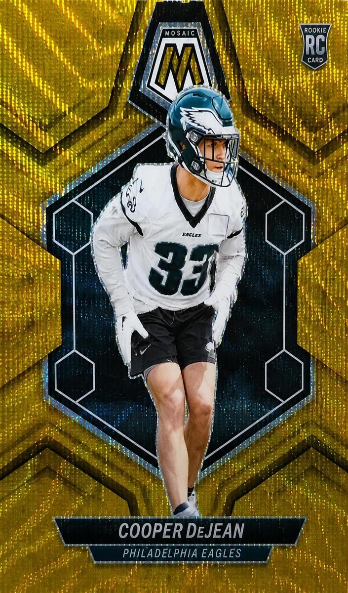 2024 Panini Mosaic Football Gold Wave Cooper DeJean #340 PSA 10