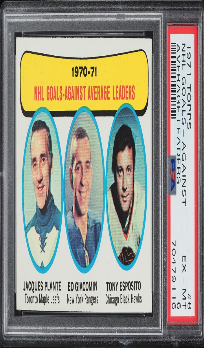 1971 Topps Hockey Jacques Plante #6