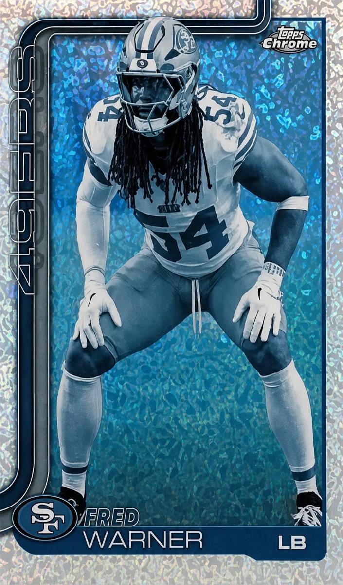 2025 Topps Chrome Football Frozenfractor Fred Warner #268