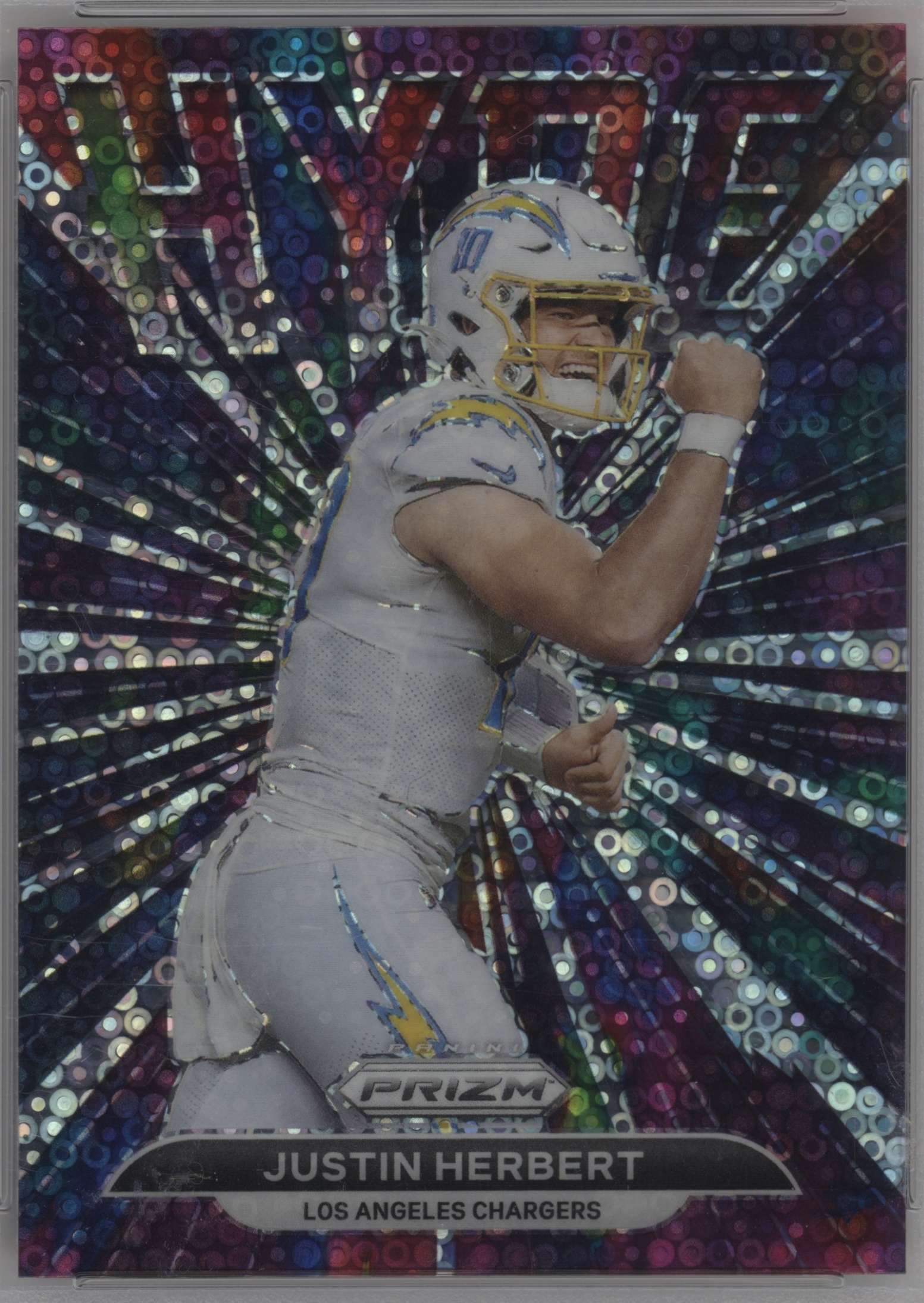 2021 Panini Prizm Football No Huddle Justin Herbert #H-1 PSA 9