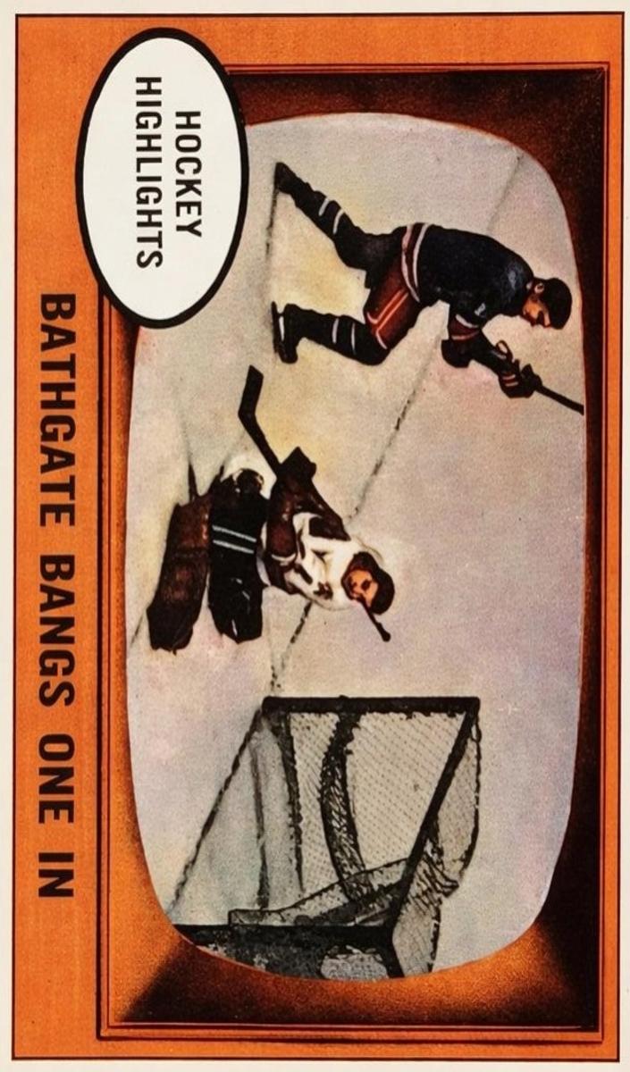 1961 Topps Hockey Bathgate Bangs One In #22