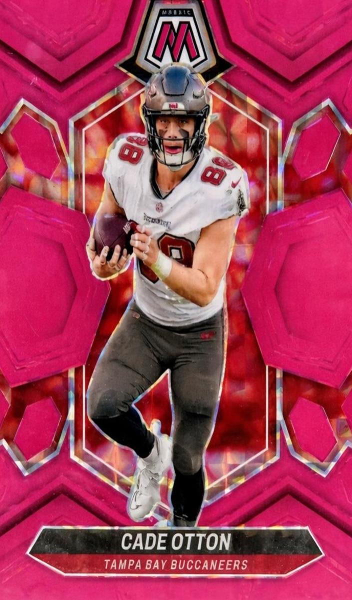 2024 Panini Mosaic Football Pink Fluorescent Cade Otton #208