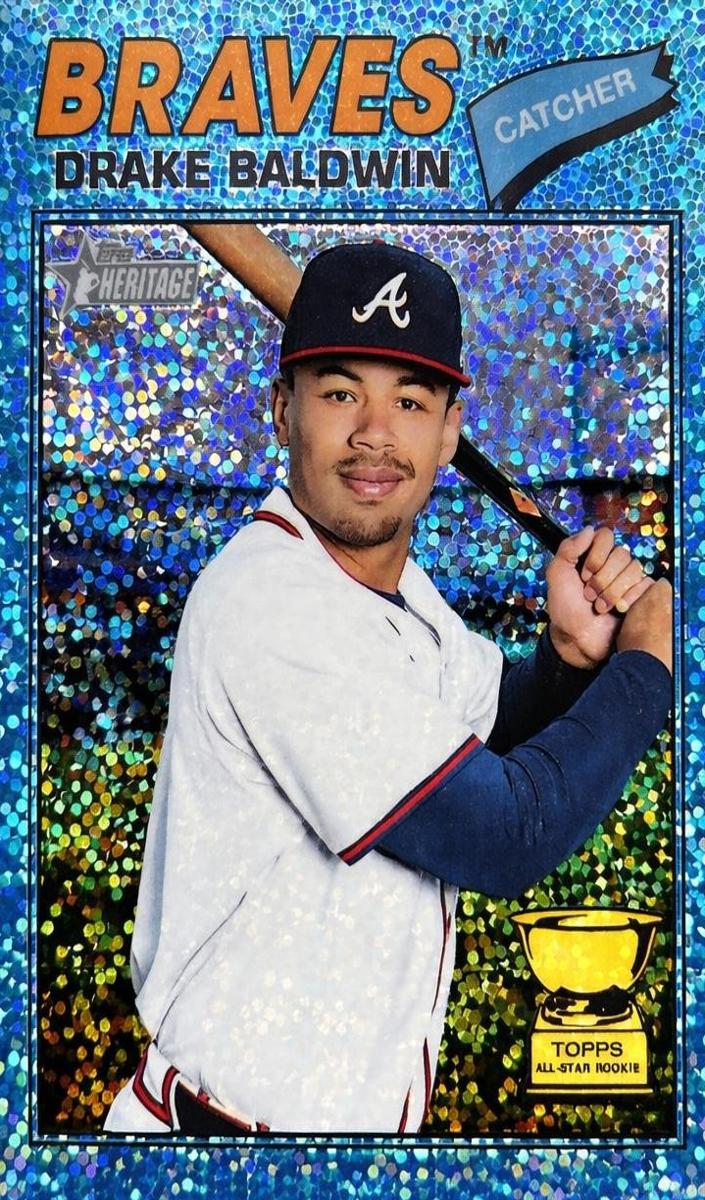 2026 Topps Heritage Baseball Light Blue Sparkle Refractor Drake Baldwin #209